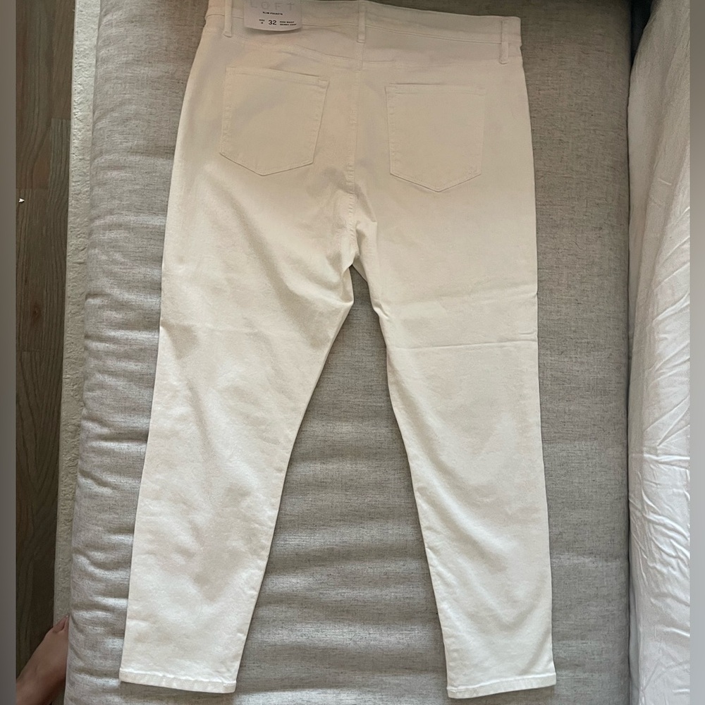 LOFT High Rise White Jeans - Picture 3 of 3